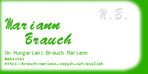 mariann brauch business card